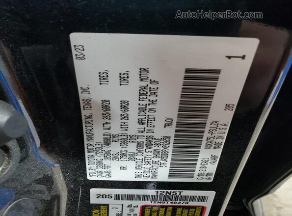 5TFJA5DB8PX092650 2023 TOYOTA LIMITED Black VIN კოდის სტიკერის ხედი