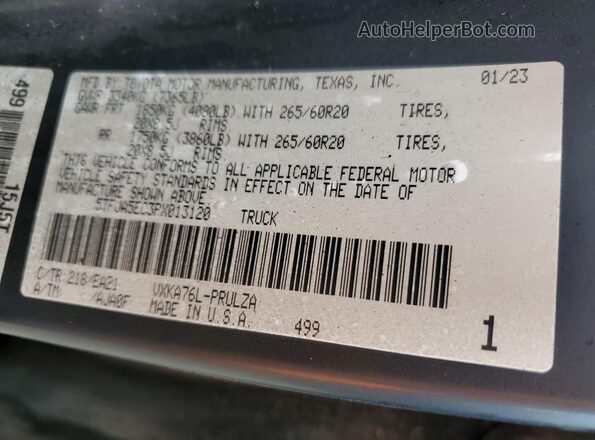 5TFJA5EC3PX013120 2023 TOYOTA LIMITED Black Շարժիչի բաժամունքի տեսք
