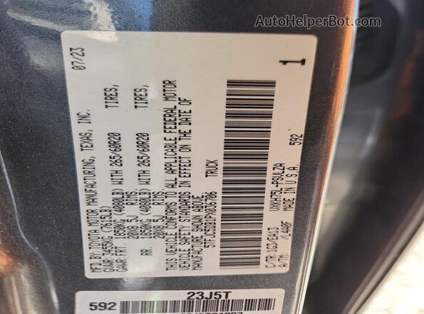 5TFJC5DB1PX036706 2023 TOYOTA LIMITED Black Вид підкапотного простору