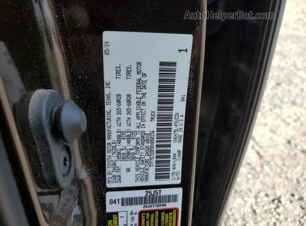 5TFMC5DB5RX080336 2024 TOYOTA TUNDRA Brown VIN კოდის სტიკერის ხედი