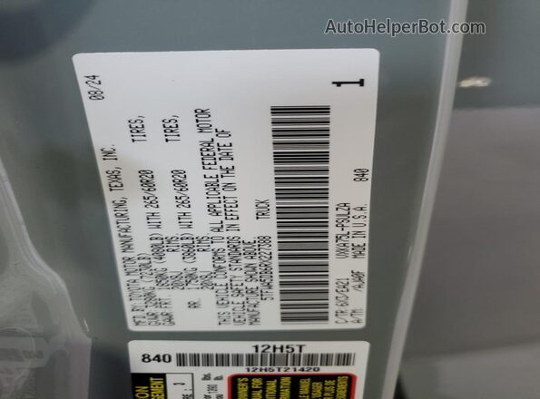 5TFWA5DB6RX227388 2024 TOYOTA LIMITED Green VIN კოდის სტიკერის ხედი