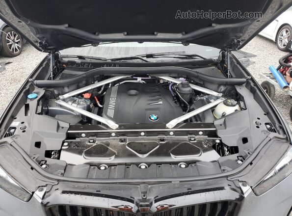 5UX13EU04R9S48889 2024 BMW X5 Silver Engine compartment view