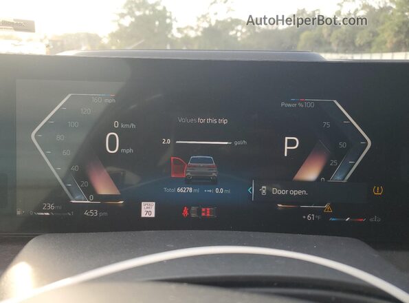 5UX23EU02R9S65436 2024 BMW X5 Gray Vista del cuadro de instrumentos