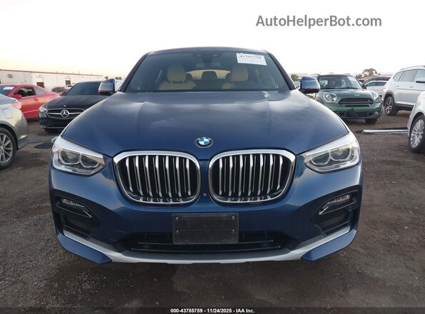 5UX2V1C07L9B50328 2020 BMW X4 Blue Սարքավորումների վահանակի տեսք