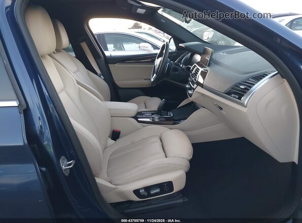 5UX2V1C07L9B50328 2020 BMW X4 Blue Սալոնի դիմացի տեսք