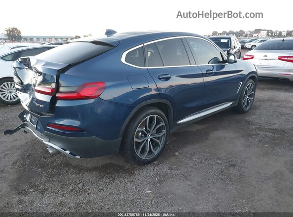 5UX2V1C07L9B50328 2020 BMW X4 Blue Հետևի աջ