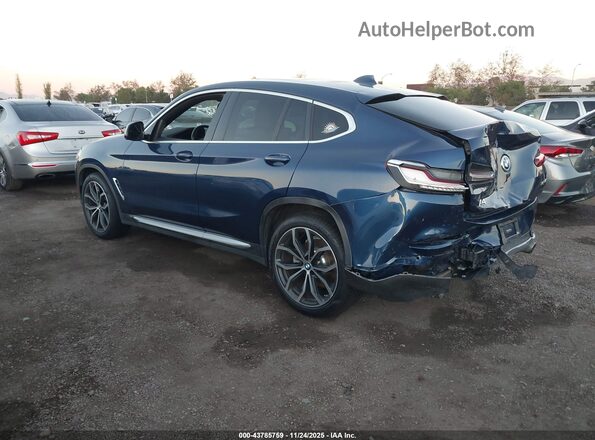 5UX2V1C07L9B50328 2020 BMW X4 Blue Հետևի ձախ