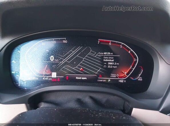 5UX2V1C07L9B50328 2020 BMW X4 Blue Հետևի նստատեղերի տեսք
