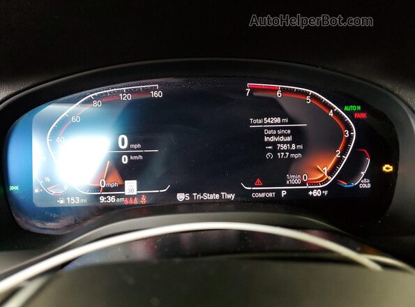 5UX2V1C09M9G91401 2021 BMW X4 Black Вид щитка приладів