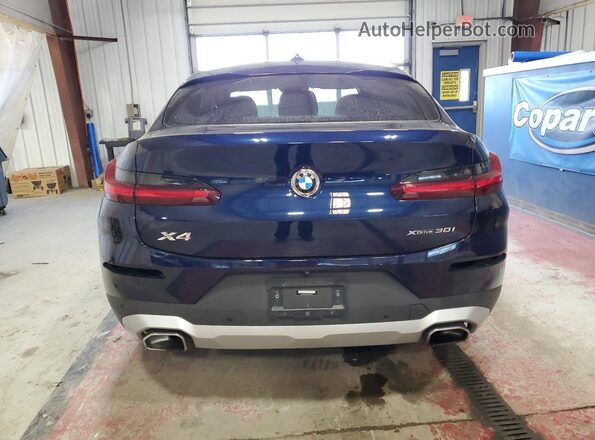 5UX33DT06N9J98236 2022 BMW X4 Blue Вид ззаду