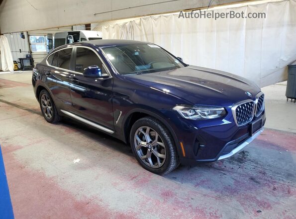 5UX33DT06N9J98236 2022 BMW X4 Blue Передня права чверть