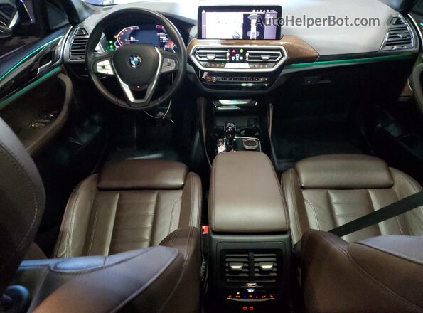 5UX33DT06N9J98236 2022 BMW X4 Blue Вид панелі приладів