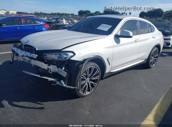 5UX33DT08N9K21080 2022 BMW X4 White Front left