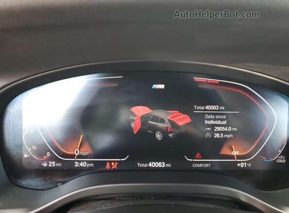 5UX43DP00P9R73065 2023 BMW X3 Серый Вид щитка приборов