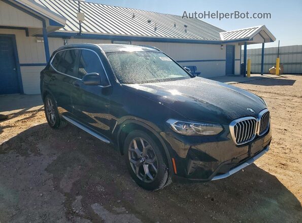 5UX43DP01N9J60119 2022 BMW X3 Black Front right