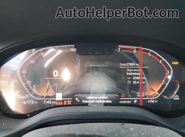 5UX43DP01P9P15976 2023 BMW X3 Gray Instrument cluster view