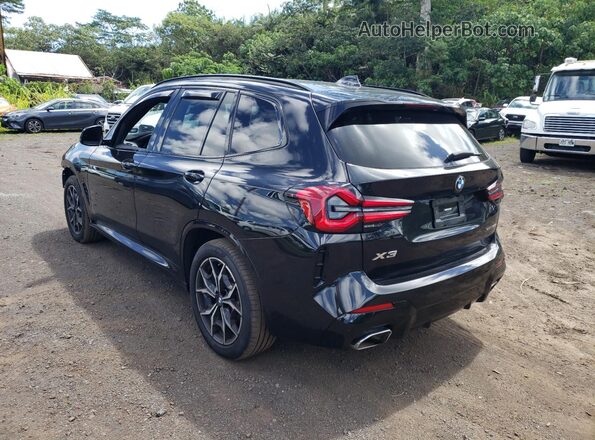 5UX43DP02N9N24953 2022 BMW X3 Black Задня ліва чверть