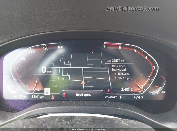 5UX43DP04P9N93663 2023 BMW X3 Gray უკანა სავარძლების ხედი