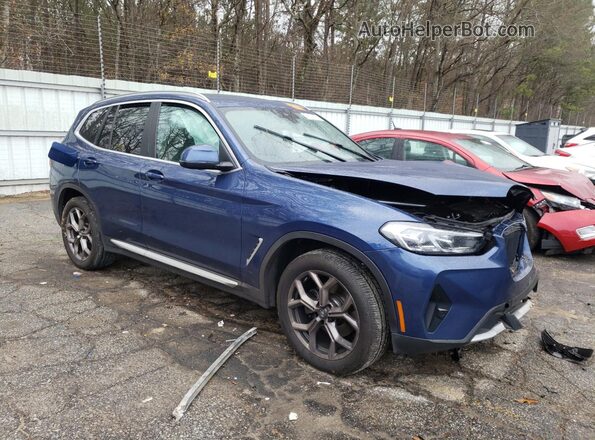 5UX43DP06P9P39691 2023 BMW X3 Синий Передняя правая четверть