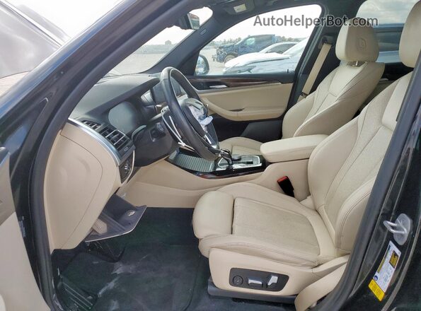 5UX43DP07N9L19290 2022 BMW X3 Black Widok wnętrza z przodu