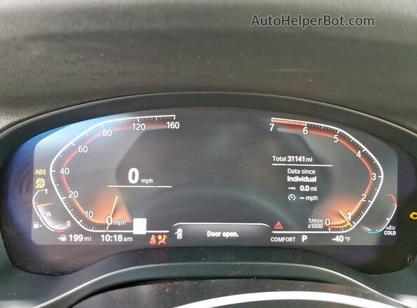 5UX43DP07N9L19290 2022 BMW X3 Black Widok zestawu wskaźników