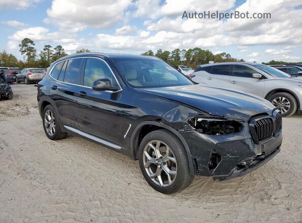 5UX43DP07N9L19290 2022 BMW X3 Black Przód prawy