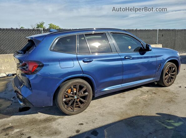 5UX43DP08N9K27038 2022 BMW X3 Blue Задня права чверть