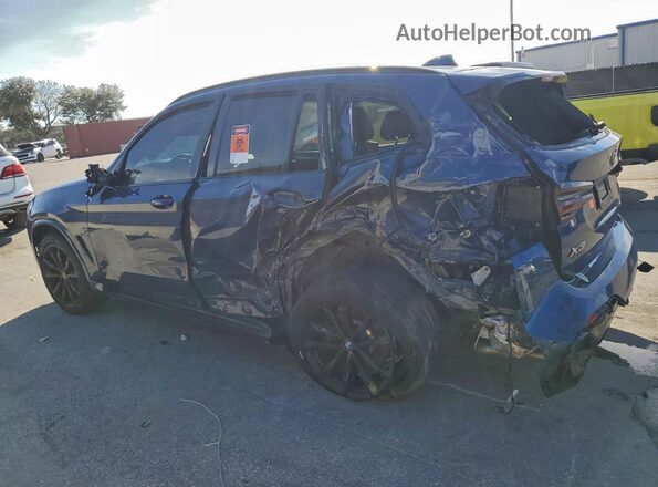 5UX43DP08N9K27038 2022 BMW X3 Blue Задня ліва чверть