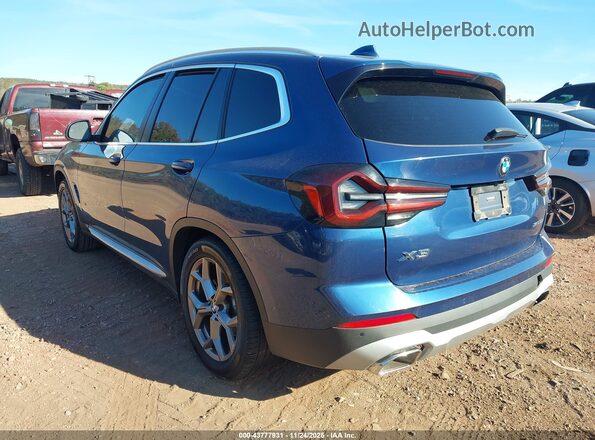 5UX43DP08N9M21200 2022 BMW X3 Blue Հետևի ձախ
