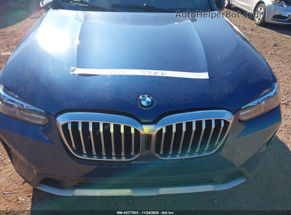 5UX43DP08N9M21200 2022 BMW X3 Blue Հետևի տեսք