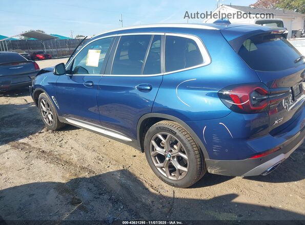 5UX43DP08R9U64053 2024 BMW X3 Blue Задня ліва чверть