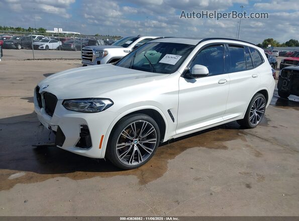 5UX43DP09N9K81688 2022 BMW X3 White Vista tres cuartos delantera izquierda