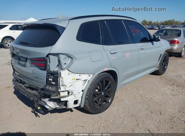 5UX43DP0XN9L09255 2022 BMW X3 Gray Задня права чверть