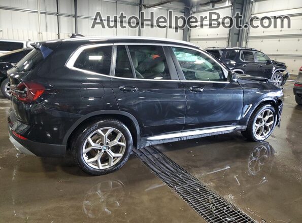 5UX53DP01N9M15453 2022 BMW X3 Black Հետևի աջ