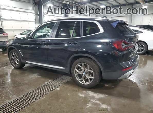 5UX53DP01N9M15453 2022 BMW X3 Black Հետևի ձախ