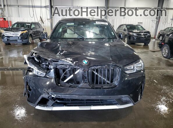 5UX53DP01N9M15453 2022 BMW X3 Black Դիմացի տեսք