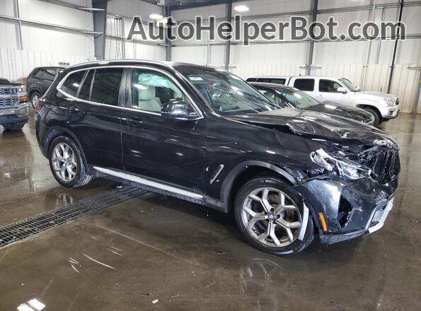 5UX53DP01N9M15453 2022 BMW X3 Black Առջևի աջ
