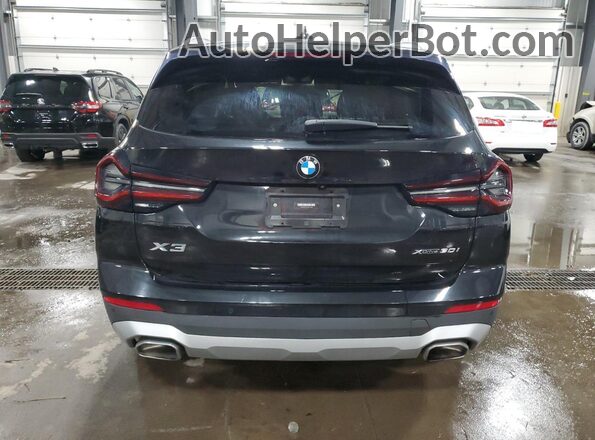 5UX53DP01N9M15453 2022 BMW X3 Black Հետևի տեսք