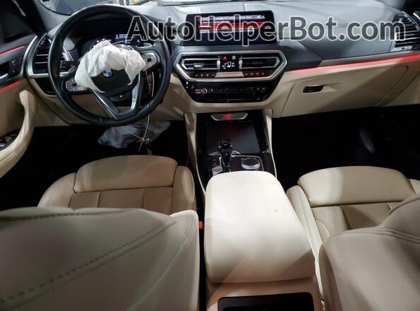 5UX53DP01N9M15453 2022 BMW X3 Black Առջևի վահանակի տեսք