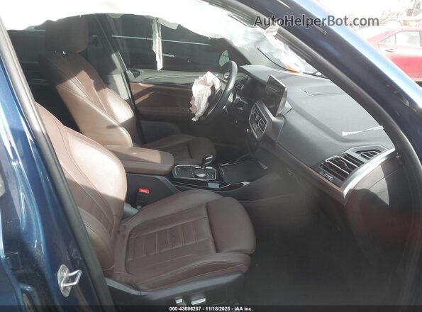 5UX53DP01N9M44080 2022 BMW X3 Blue Սալոնի դիմացի տեսք