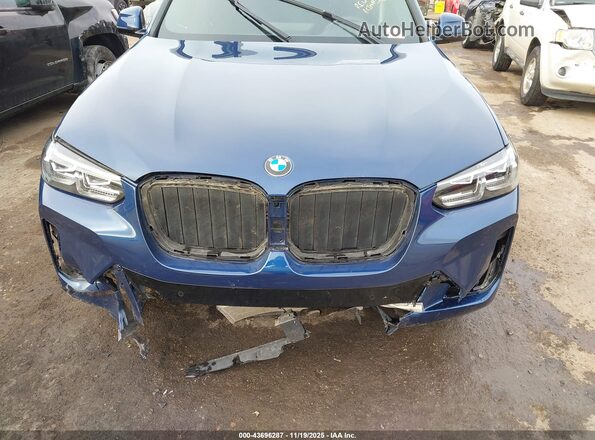 5UX53DP01N9M44080 2022 BMW X3 Blue Դիմացի տեսք