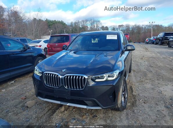 5UX53DP02N9K12488 2022 BMW X3 Black Front view