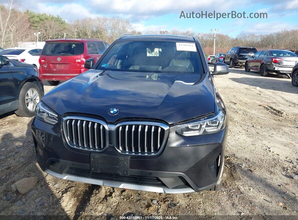 5UX53DP02N9K12488 2022 BMW X3 Black Instrument cluster view