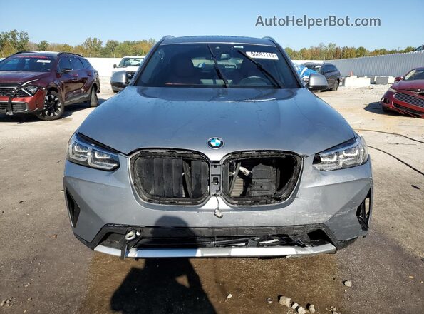 5UX53DP02P9R98375 2023 BMW X3 Silver Widok z przodu