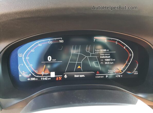 5UX53DP04N9K69419 2022 BMW X3 Blue Вид щитка приладів