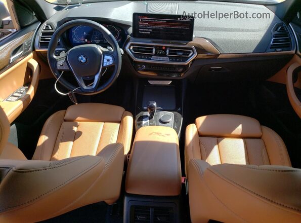 5UX53DP04N9K69419 2022 BMW X3 Blue Вид панелі приладів