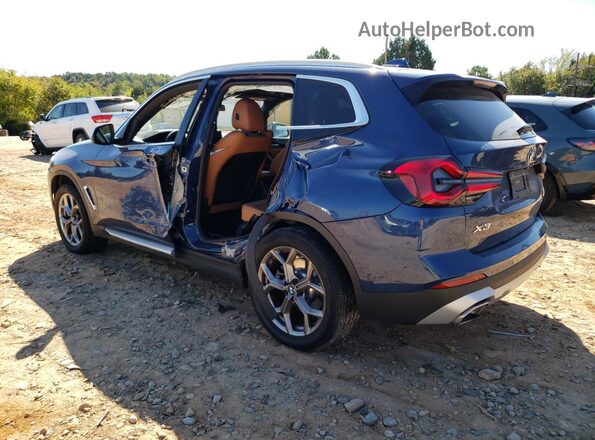 5UX53DP04N9K69419 2022 BMW X3 Blue Задня ліва чверть