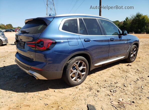 5UX53DP04N9K69419 2022 BMW X3 Blue Задня права чверть