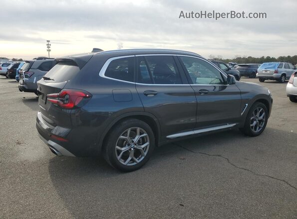 5UX53DP04P9S18859 2023 BMW X3 Gray უკანა მარჯვენა