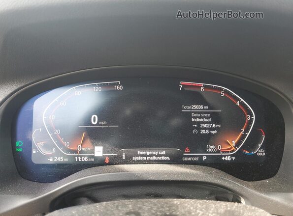5UX53DP04P9S18859 2023 BMW X3 Gray ხელსაწყოთა პანელის ხედი